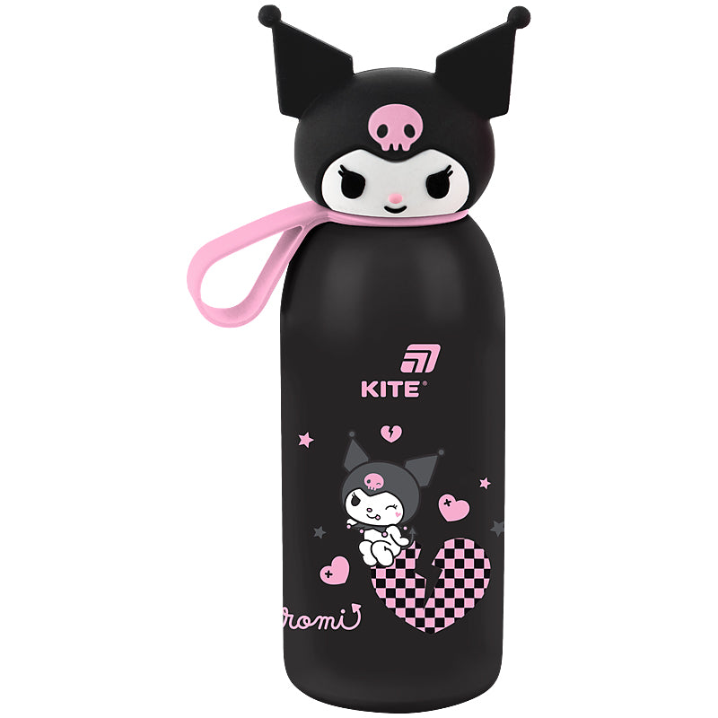 Thermos with a figurine lid Kite Kuromi HK26-1267-2, 350 ml