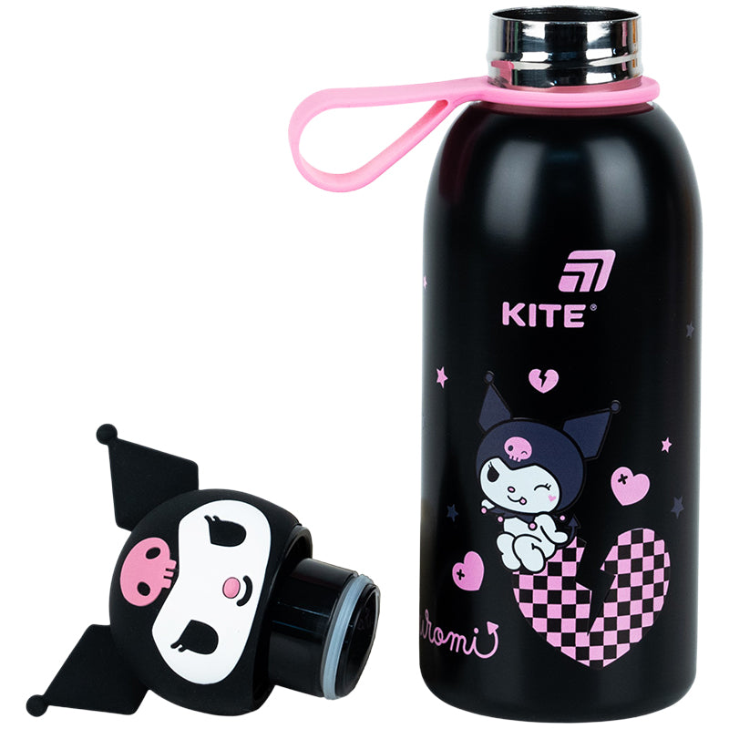 Thermos with a figurine lid Kite Kuromi HK26-1267-2, 350 ml