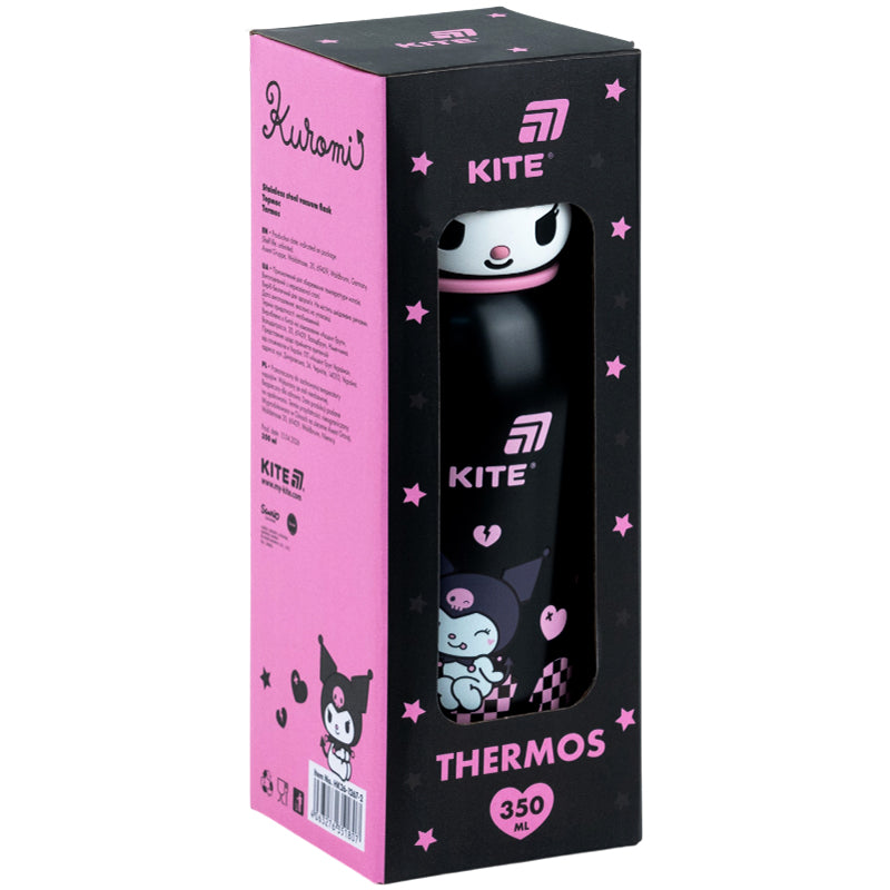Thermos with a figurine lid Kite Kuromi HK26-1267-2, 350 ml