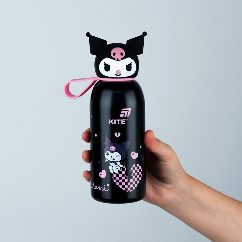 Thermos with a figurine lid Kite Kuromi HK26-1267-2, 350 ml