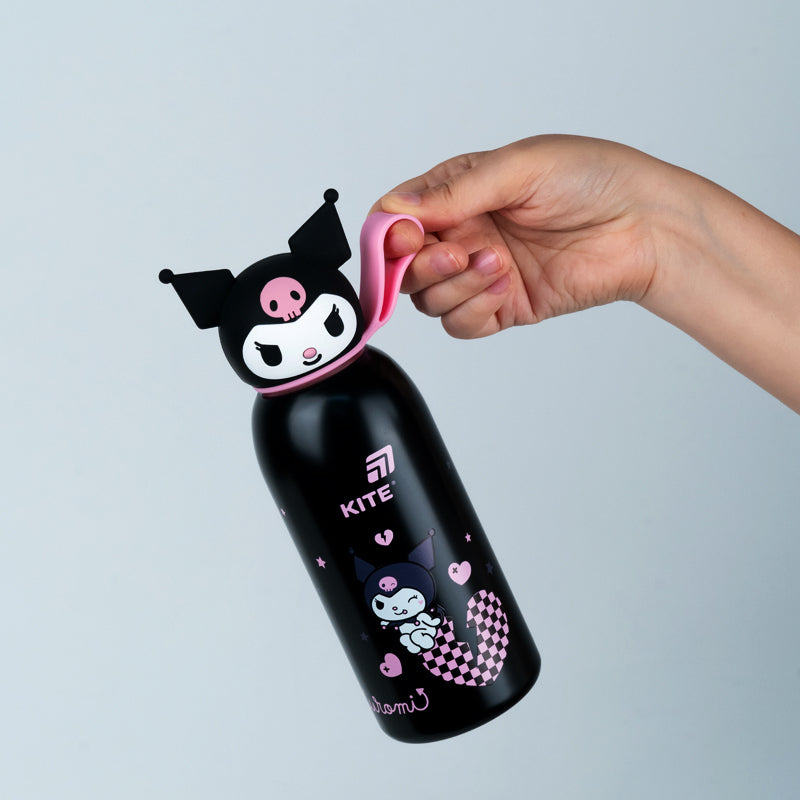 Thermos with a figurine lid Kite Kuromi HK26-1267-2, 350 ml