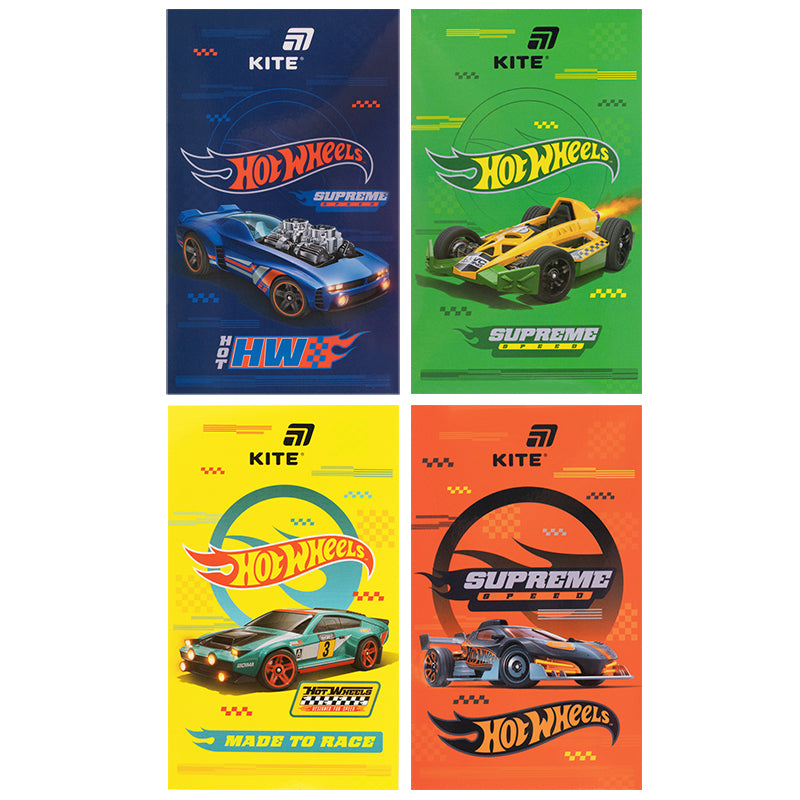 Notepad Kite Hot Wheels HW26-195, A6, 50 sheets, blank