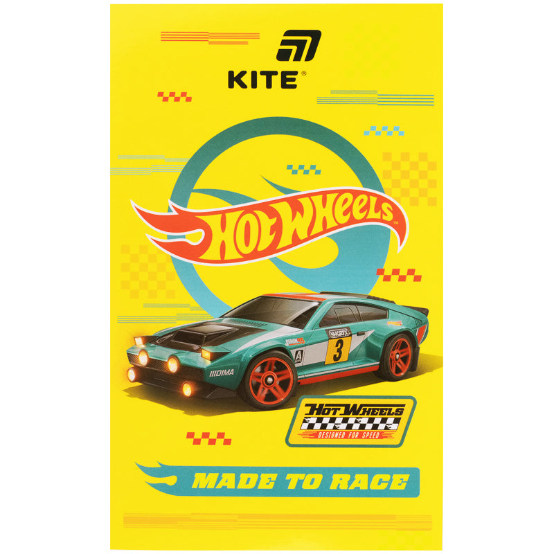 Notepad Kite Hot Wheels HW26-195, A6, 50 sheets, blank