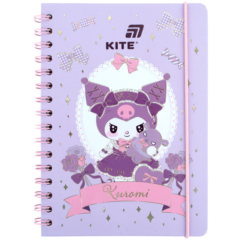 Блокнот на спіралі Kite Kuromi HK26-190-2, A5, 80 аркушів, клітинка