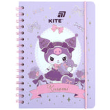 Блокнот на спіралі Kite Kuromi HK26-190-2, A5, 80 аркушів, клітинка