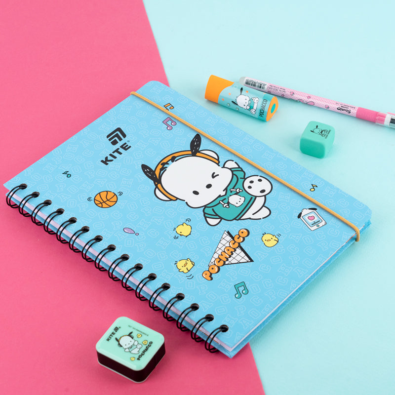 Блокнот на спіралі Kite Pochacco PC26-190, A5, 80 аркушів, клітинка