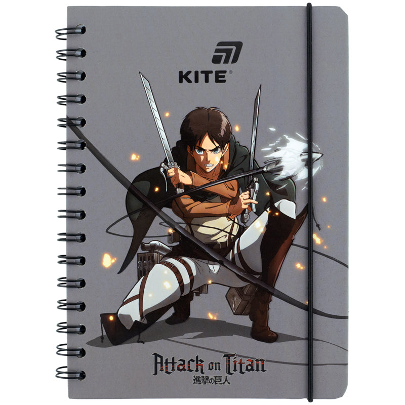 Блокнот на спіралі Kite Attack on Titan AT26-190, A5, 80 аркушів, клітинка