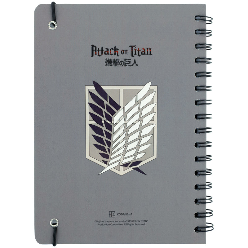 Блокнот на спіралі Kite Attack on Titan AT26-190, A5, 80 аркушів, клітинка