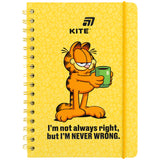 Блокнот на спіралі Kite Garfield GF26-190, A5, 80 аркушів, клітинка