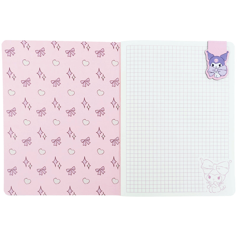 Notebook and page clip Kite Kuromi HK26-192-2, А5, 60 sheets, grid