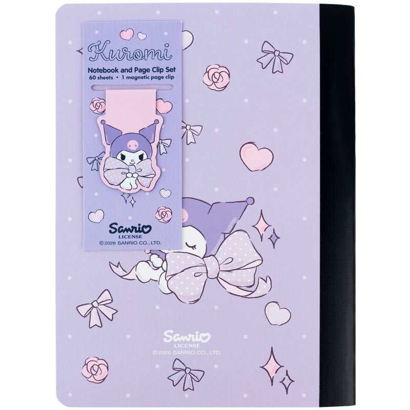 Notebook and page clip Kite Kuromi HK26-192-2, А5, 60 sheets, grid
