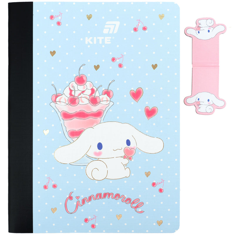 Notebook and page clip Kite Cinnamoroll CR26-192, А5, 60 sheets, grid