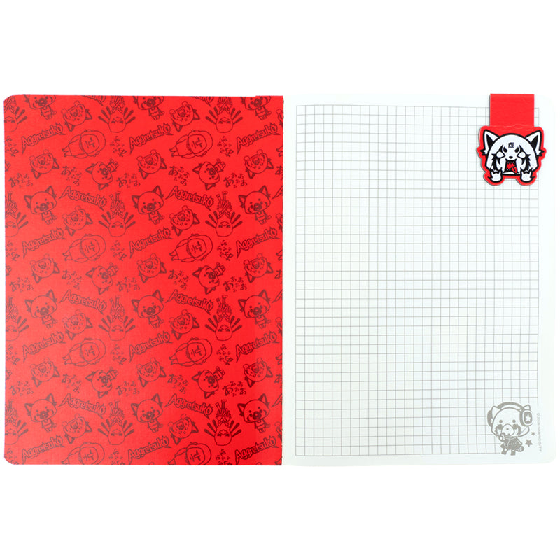 Notebook and page clip Kite Aggretsuko AR26-192, А5, 60 sheets, grid