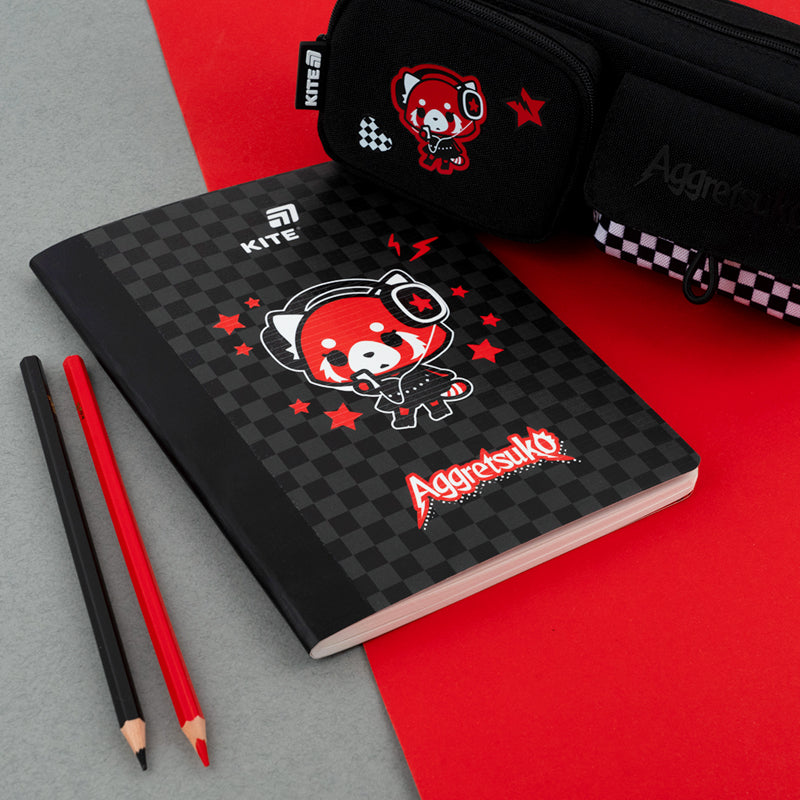 Notebook and page clip Kite Aggretsuko AR26-192, А5, 60 sheets, grid