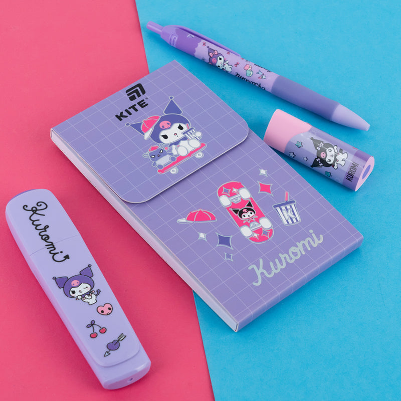 Notebook with a magnet  Kite Kuromi HK26-092-1, 60 sheets, grid