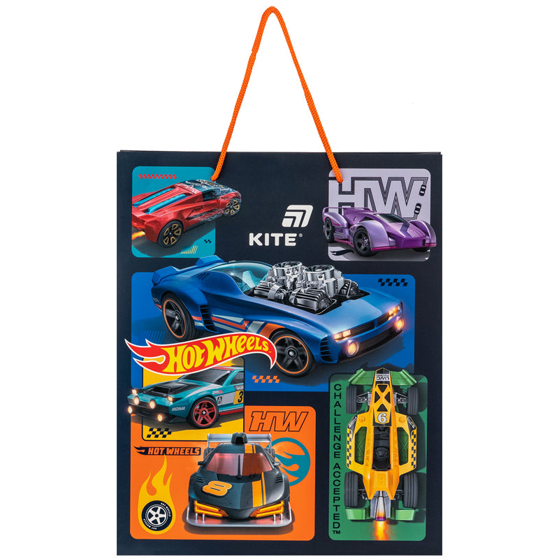 Gift paper bag Kite Hot Wheels HW26-266, 26х32 cm