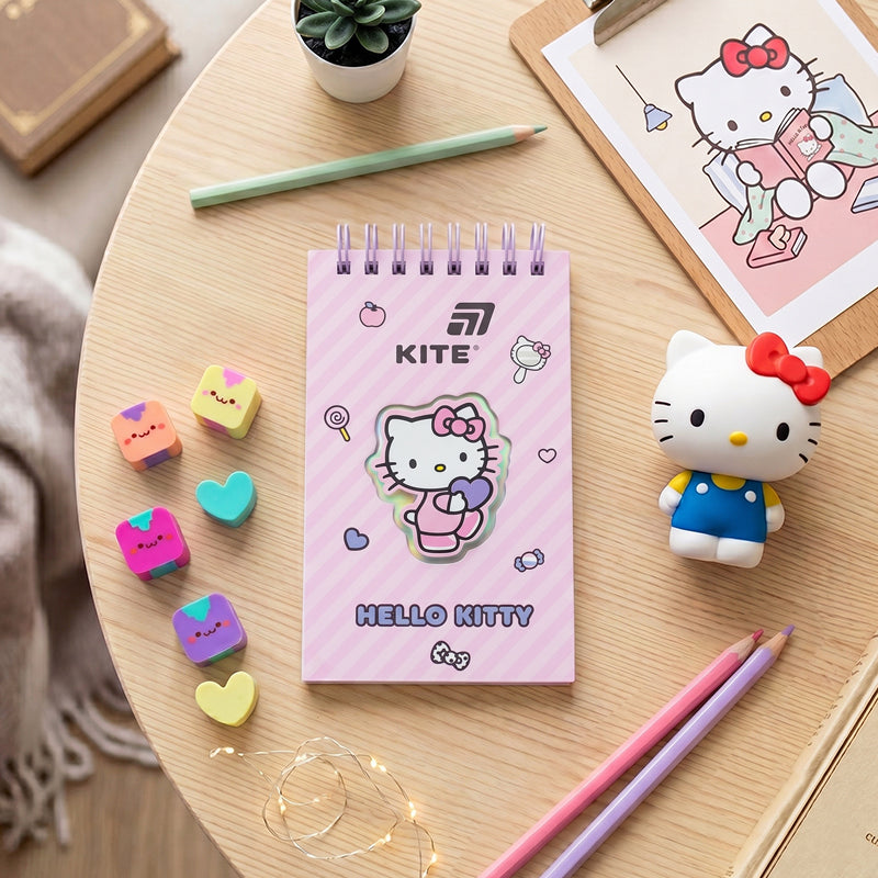Spiral notebook Kite Hello Kitty HK26-279-1, A6, 80 sheets, lined