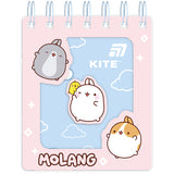 Spiral notebook Kite Molang ML26-276, А6, 80 sheets, grid