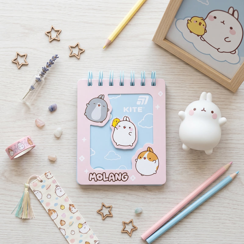 Spiral notebook Kite Molang ML26-276, А6, 80 sheets, grid