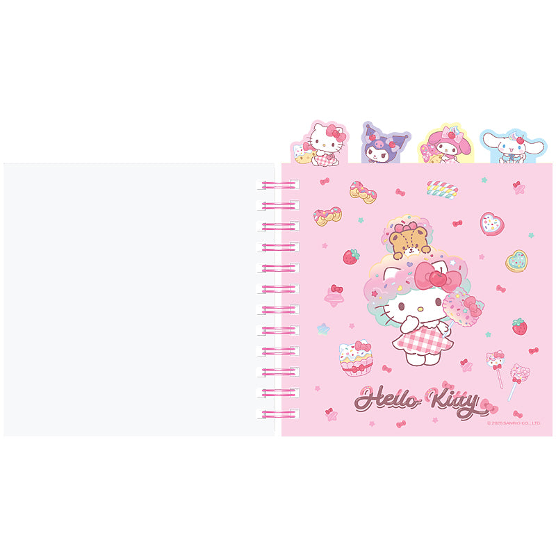 Spiral notebook with dividers Hello Kitty HK26-278, 80 sheets, grid, plastic cover