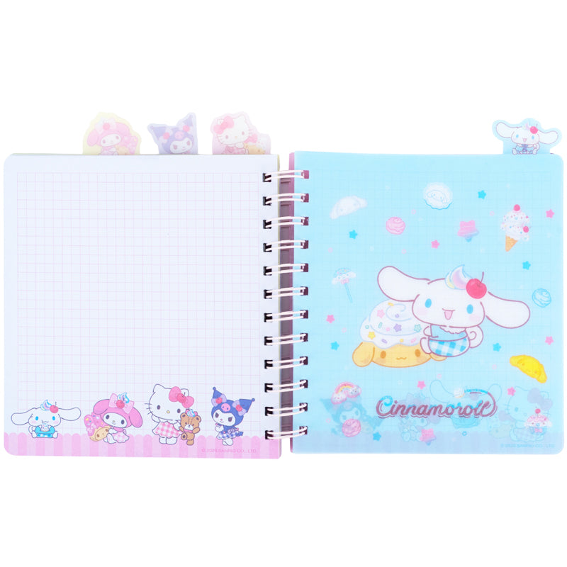 Spiral notebook with dividers Hello Kitty HK26-278, 80 sheets, grid, plastic cover