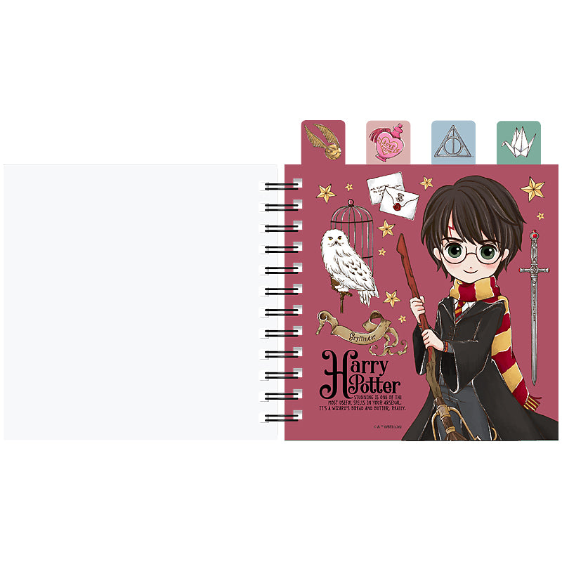 Блокнот з розділювачами на спіралі Harry Potter HP26-278, 80 аркушів, клітинка, пластикова обкладинка