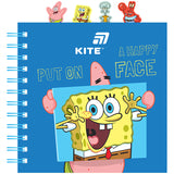 Блокнот з розділювачами на спіралі Sponge Bob SB26-278, 80 аркушів, клітинка, пластикова обкладинка