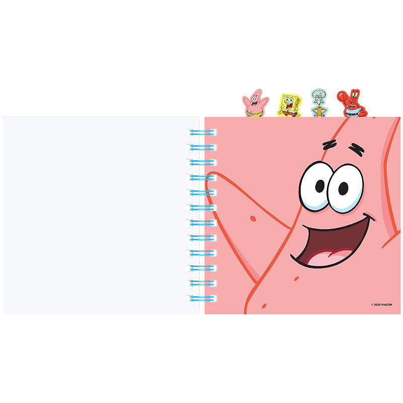 Блокнот з розділювачами на спіралі Sponge Bob SB26-278, 80 аркушів, клітинка, пластикова обкладинка