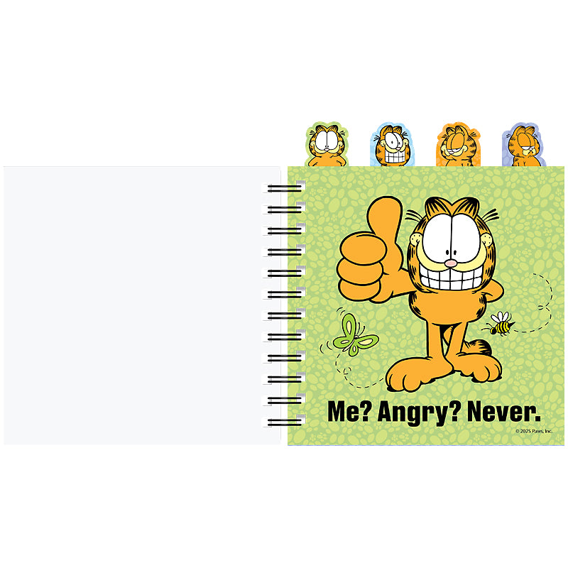 Блокнот з розділювачами на спіралі Garfield GF26-278, 80 аркушів, клітинка, пластикова обкладинка