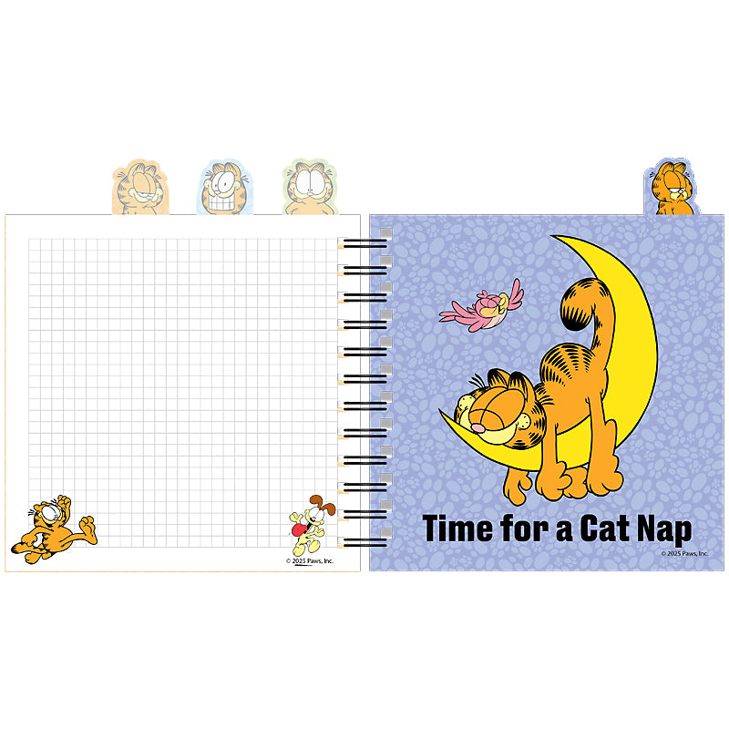 Блокнот з розділювачами на спіралі Garfield GF26-278, 80 аркушів, клітинка, пластикова обкладинка
