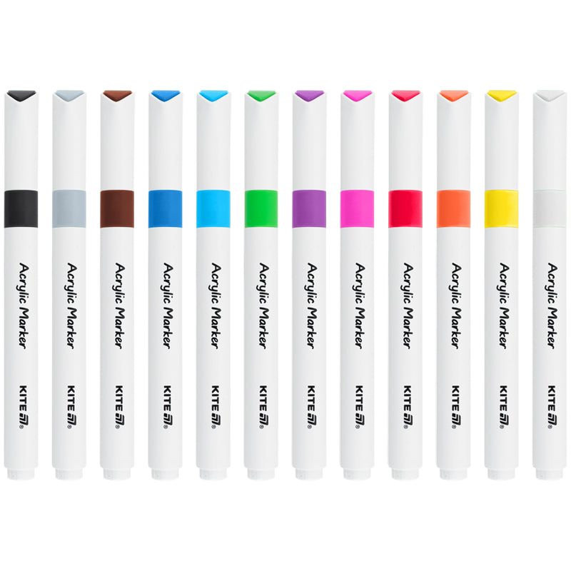 Acrylic markers Jumbo Kite Creative K-1290, 12 pcs