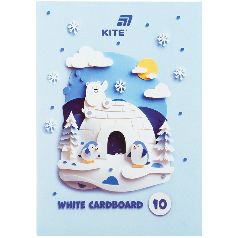 Cardboard white Kite K26-1254, А4, 10 sheets