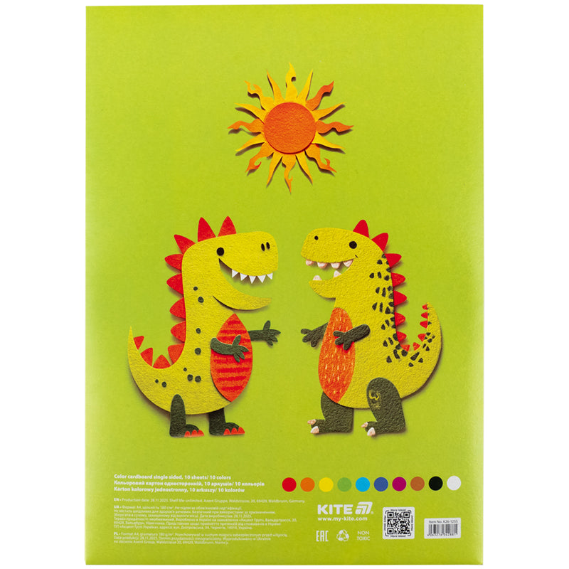 Colored cardboard single-sided Kite K26-1255, А4