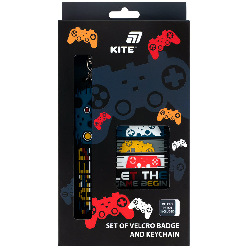 Set of velcro badge and keychain Kite K26-3010-2, 2 pcs.