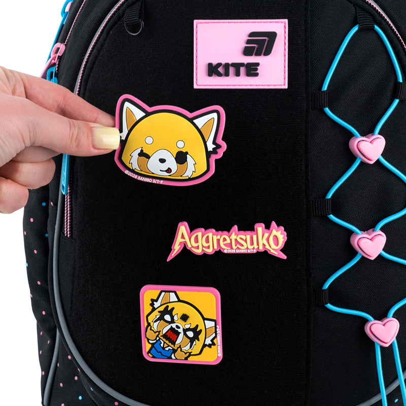 Set of velcro badges Kite Aggretsuko AR26-3012, 3 pcs.