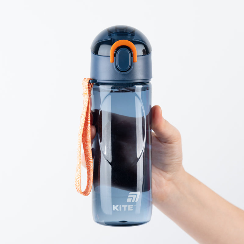 Пляшечка для води Kite K26-400-4, 530 мл, темно-сіра