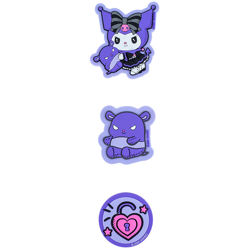 Set of velcro badges Kite Kuromi HK24-3012-1, 3 pcs.