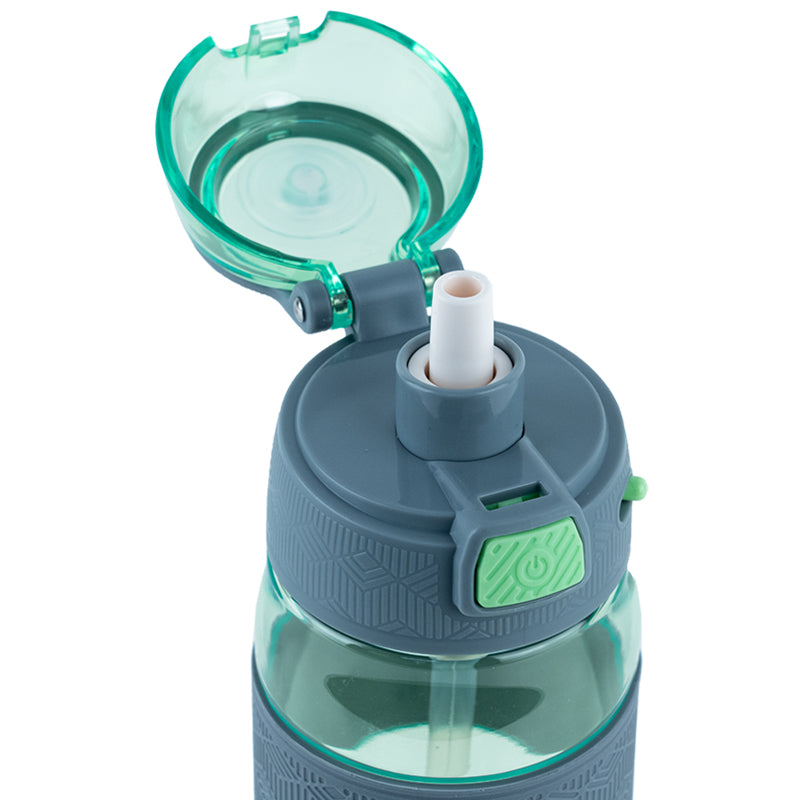 Пляшечка для води Kite K24-1201-2, 600 мл, зелено-сіра