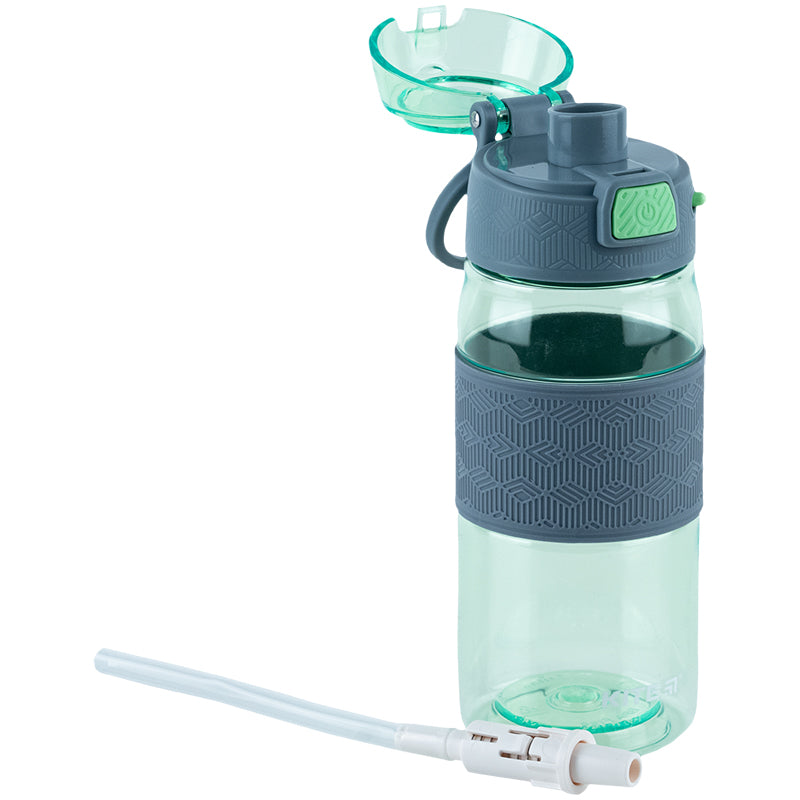 Пляшечка для води Kite K24-1201-2, 600 мл, зелено-сіра