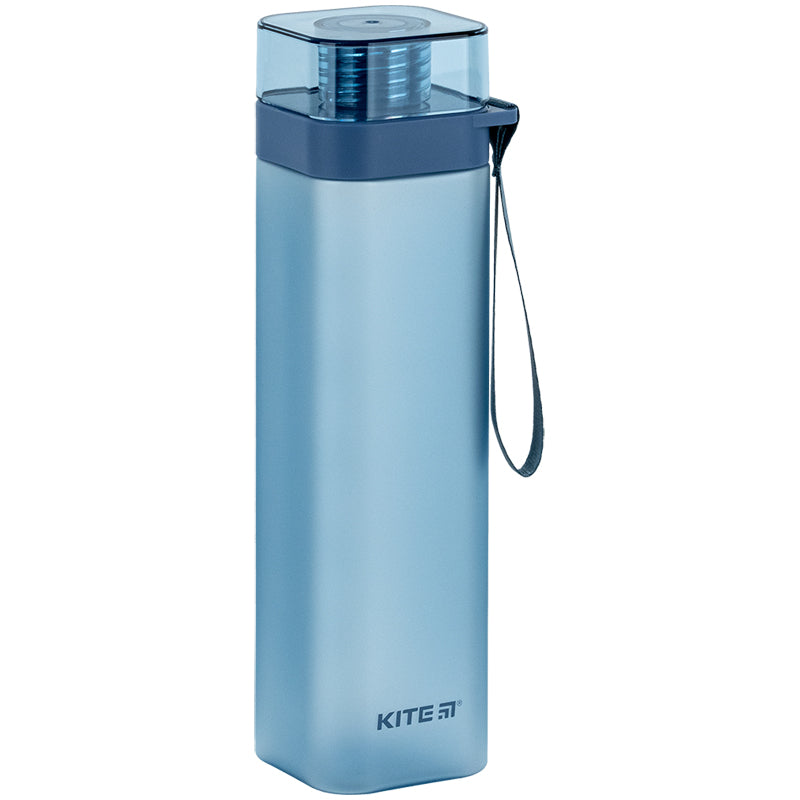 Пляшечка для води квадратна Kite K24-1210-1, 700 мл, синя