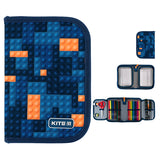 Пенал з наповненням Kite Blocks K24-622H-8, 1 відділення, 2 відвороти