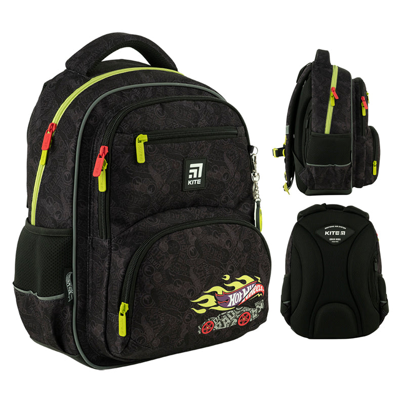 Шкільний набір Kite Hot Wheels SET_HW24-773M (рюкзак, пенал, сумка)