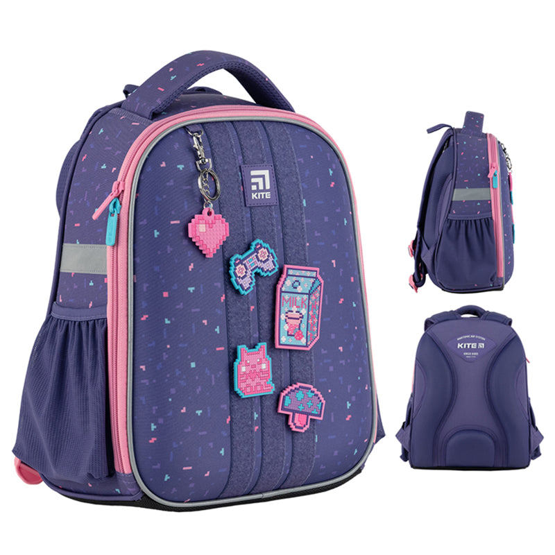Шкільний набір Kite Pixel Love SET_K24-555S-3 (рюкзак, пенал, сумка)