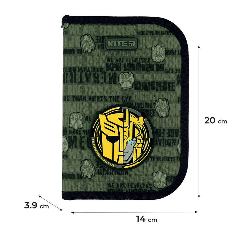 Пенал без наповнення Kite Transformers TF24-622, 1 відділення, 2 відвороти