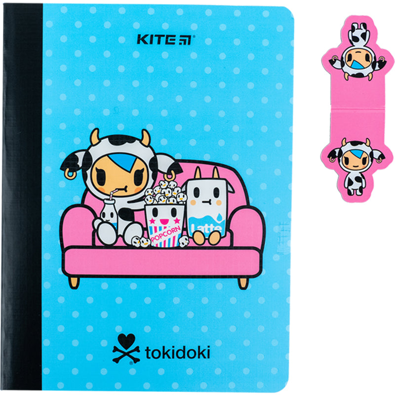 Блокнот з магнітною закладкою Kite tokidoki TK24-192, А5, 60 аркушів, клітинка